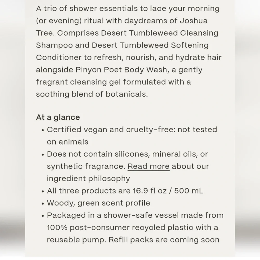NEW Twenty Nine Palms Trio, Shampoo, Conditioner & Body Wash - Picture 2 of 4